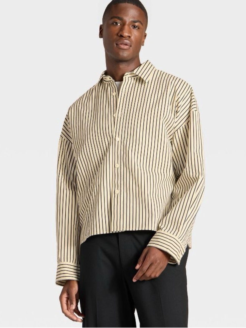 Original Use Black & Cream Striped Shirt